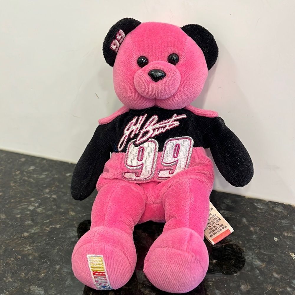 Nascar Team Beans Speed Jeff Burton 99 Plush 8" Beanbag Teddy Bear 1999